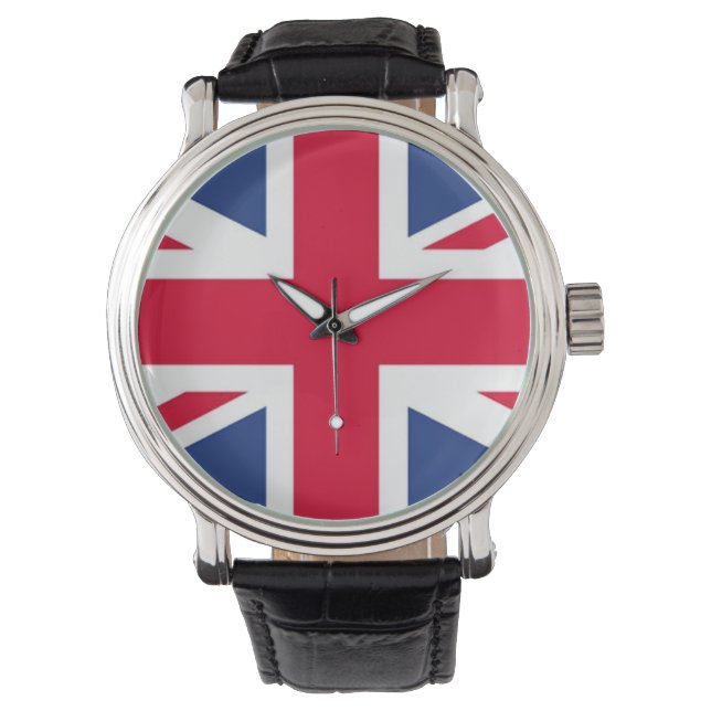 montre au poignet du drapeau britannique (devant)