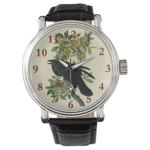 Montre Audubon Raven Oiseau classique