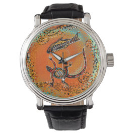 MONTRE AUSTRALIE LIZARD FISH ART