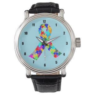 Montre Autisme Ruban bleu