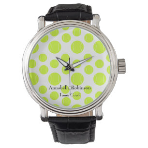 Montre Autocar de tennis sport blanc et jaune