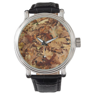 Montre automne, feuille sec