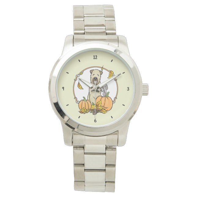 Montre Automne Roue Terrier (blé 1b2) Citrouille mignon (devant)