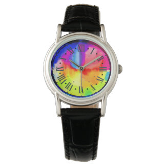 montre avec cadran coloré