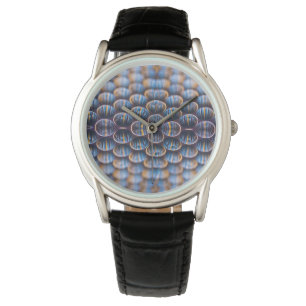 Montre avec le nid d'abeilles futuriste abstrait