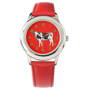 Montre avec une vache graphique et des nombres