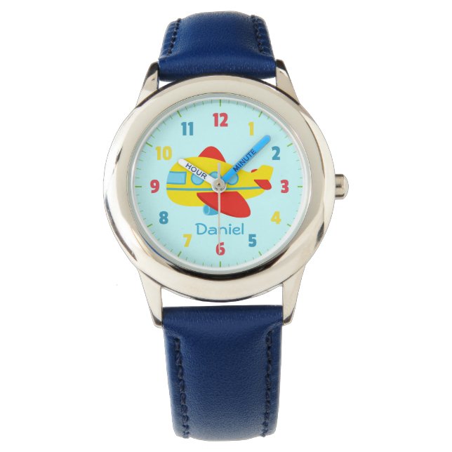 Montre Avion à passagers mignon et coloré (devant)
