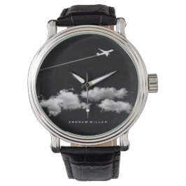 Montre Avion/avion à réaction/pilote personnalisé
