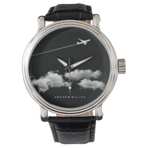 Montre Avion/avion à réaction/pilote personnalisé