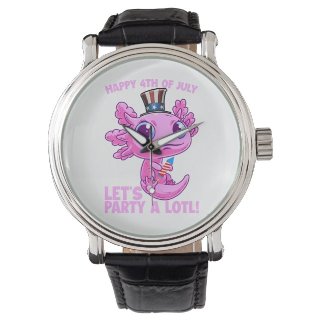 Montre Axolotl 4 juillet Fête de l'Indépendance Patriotiq (devant)