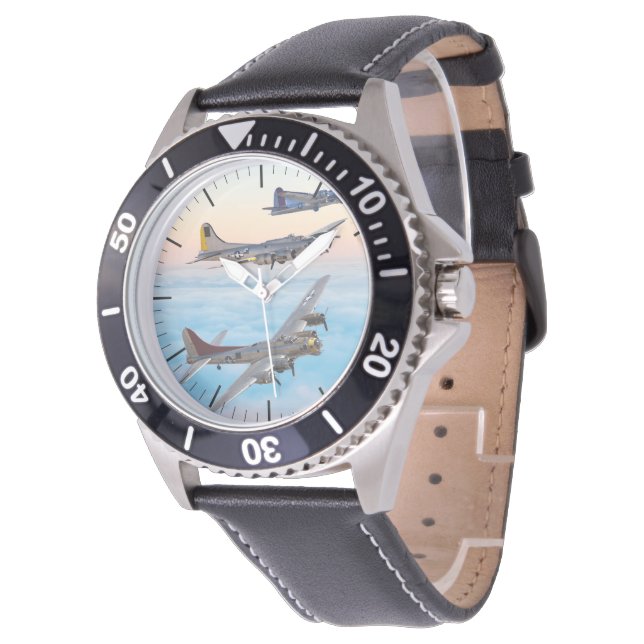 Montre B-17 SQUADRON BOMBRE FORTERESSE volant (Incliné)