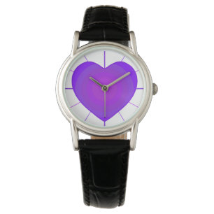 Montre B&W Purple Hearts Beating