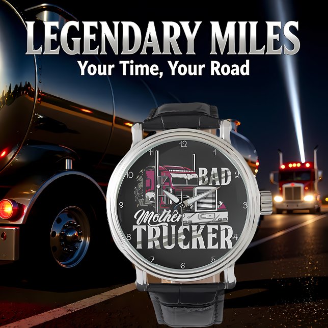 Montre Bad Mother Trucker Purple Power (Créateur téléchargé)
