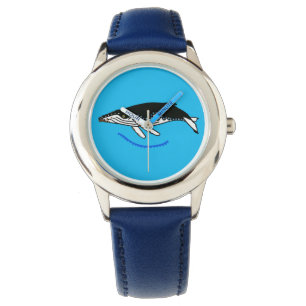 Montre BALEINE à bosse en voie de disparition - bleu mari