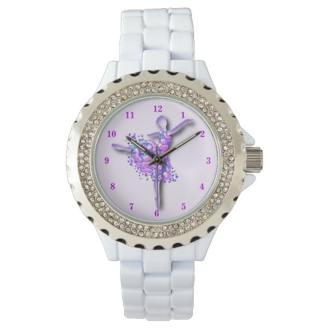 Montre Ballerina Art Purple Danse Danse Ballet Dancer Des (devant)
