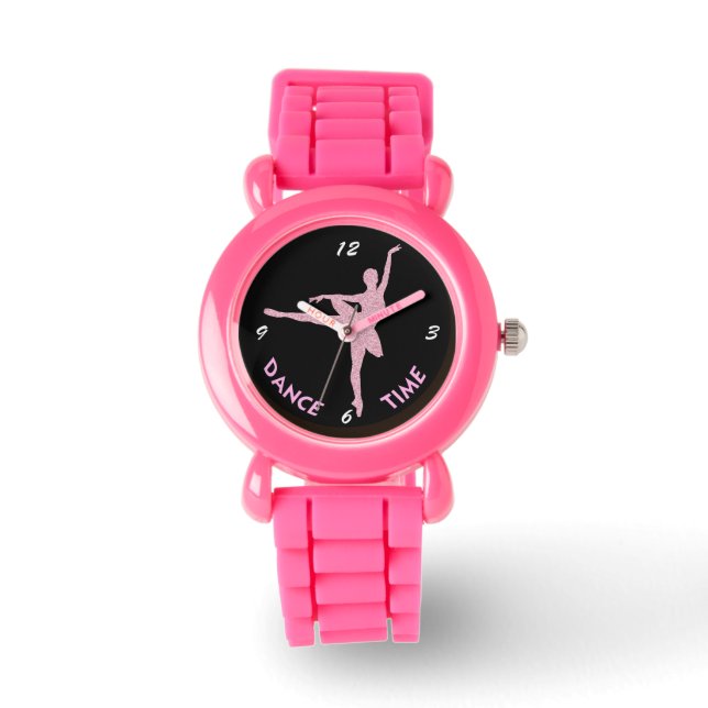 Montre Ballerina rose mignonne Temps de danse pour les en (Recto)