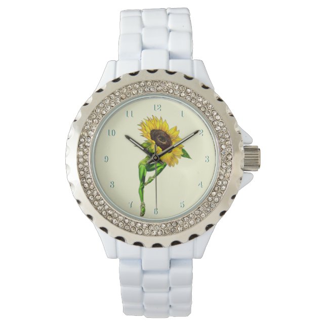 Montre Ballerina Sunflower Ballet Dancer Regarder Cadeau (devant)