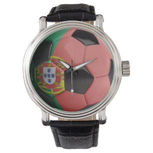 Montre Ballon de football de drapeau du Portugal