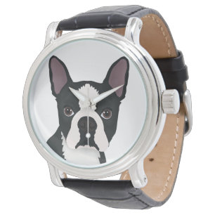 Montre bande dessinée de terrier de Boston