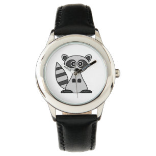 Montre Bande dessinée mignonne de raton laveur