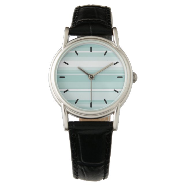Montre Bandes vertes à la menthe (devant)