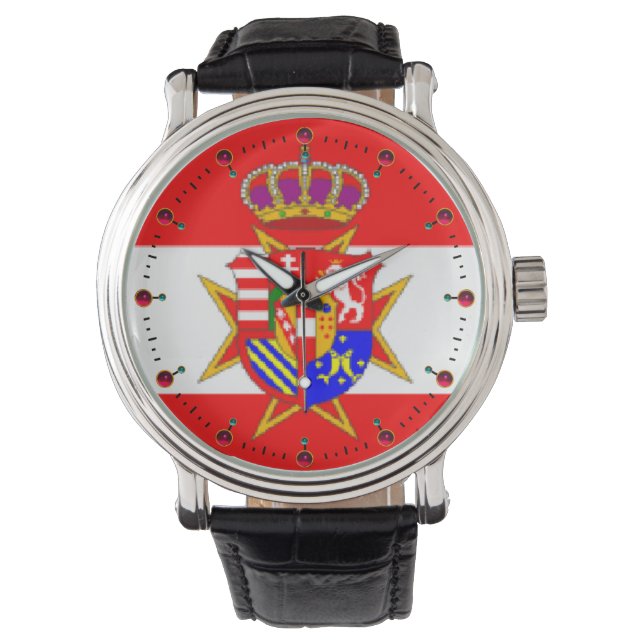 Montre Bannière rouge blanc Grand-Duché de Toscane (devant)
