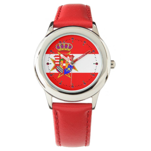 Montre Bannière rouge blanc Grand-Duché de Toscane (devant)