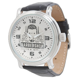 Montre Barbershop look cuir