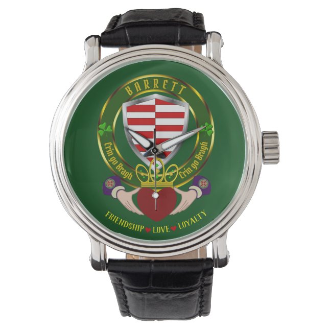 Montre Barrett Irish Shield & Claddagh Watch (devant)