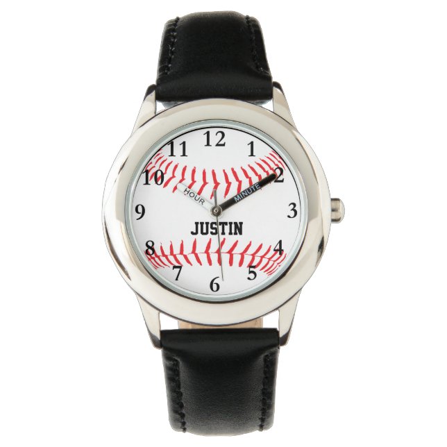 Montre Baseball Nom Personnalisé Garçons Regardez (devant)