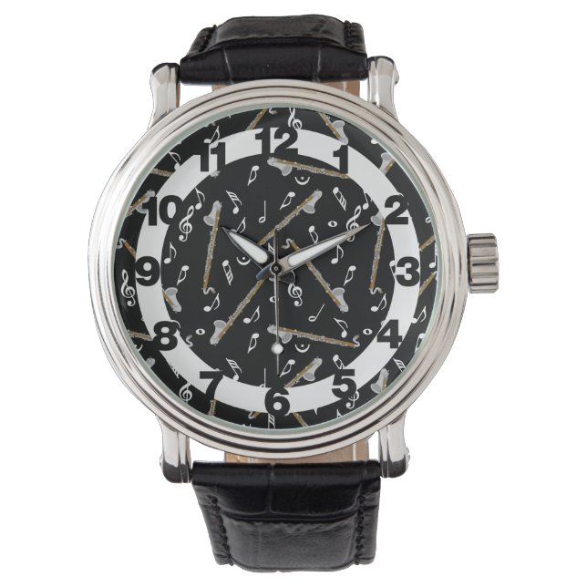 Montre Bass Clarinet Music Note Motif (devant)