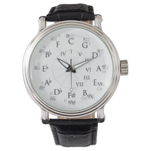 Montre Bass Clef Circle of Fifths Watch