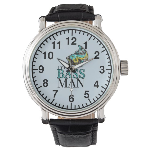 Montre BASS MAN Humour de pêche pour lui (devant)