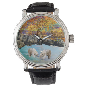 Montre Basses À Ours Polaires Pêche,