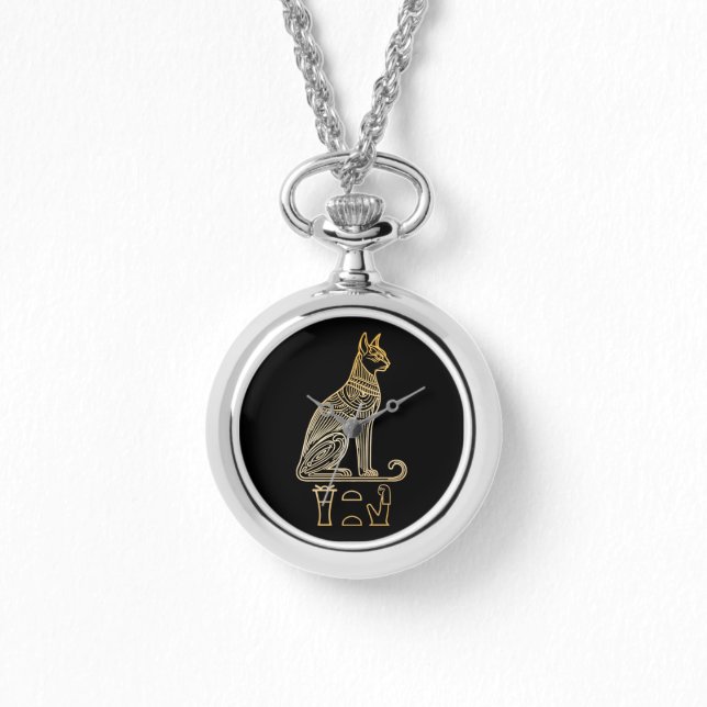Montre Bastet, déesse égyptienne des chats. Nom dans les  (Recto)