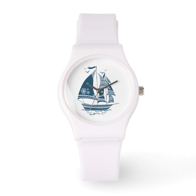 Montre Bateau à vent marin bleu marine (Recto)