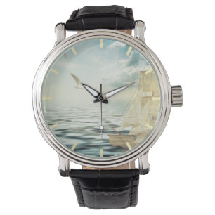 Montre Bateau à voile et mouettes Brigantine