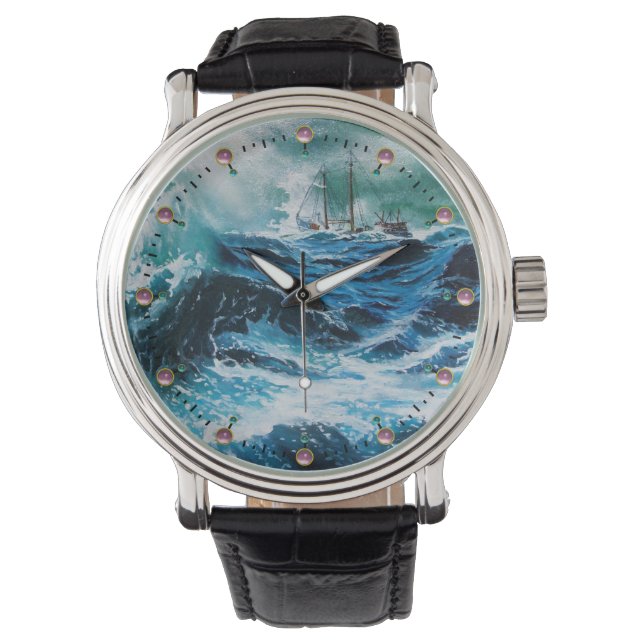 Montre Bateau dans la mer dans la tempête (devant)
