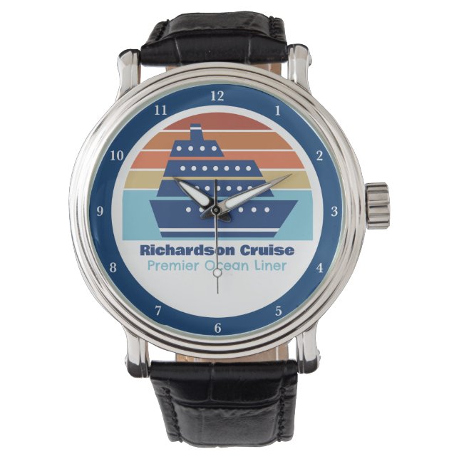 Montre Bateau de croisière sur mesure Ocean Liner Sunset  (devant)