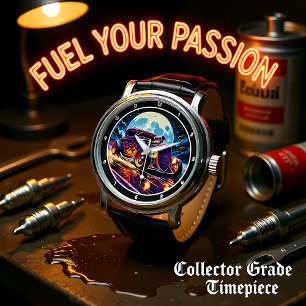 Montre Bâton Chaud Violet, Flammes au Clair de Lune