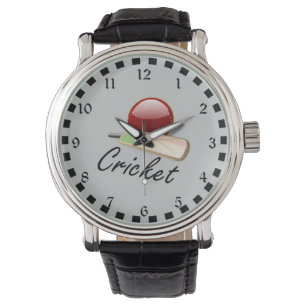 Montre Batte et balle de cricket, design populaire