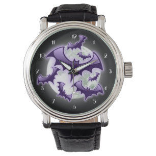 Montre Battes pourpres et noires de Pleine lune