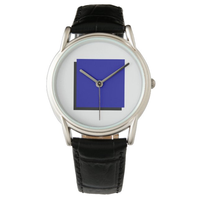 Montre Bauhaus Art Composition Carré bleu (devant)