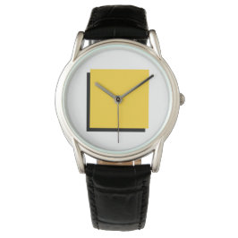 Montre Bauhaus Art Composition Carré jaune