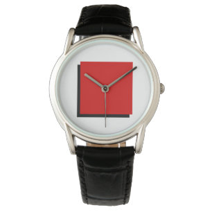 Montre Bauhaus Art Composition Carré rouge