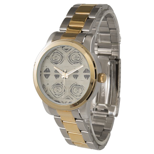 Montre Bazar motif - Formes arrondies et géométriques (Incliné)