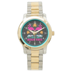 Montre Beach Vibes Flamants roses roses-19501