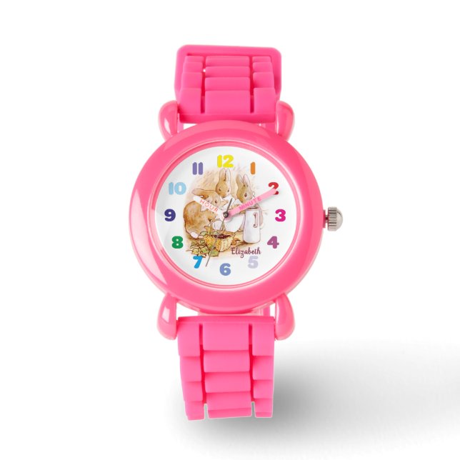Montre Beatrix Potter Rabbits personnalisées Les filles r (Recto)