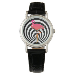 Montre Beau flamant en cercles