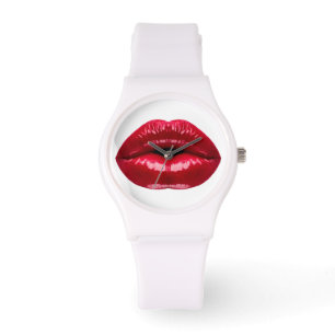 Montre Beauté rouge chaude de lèvres
